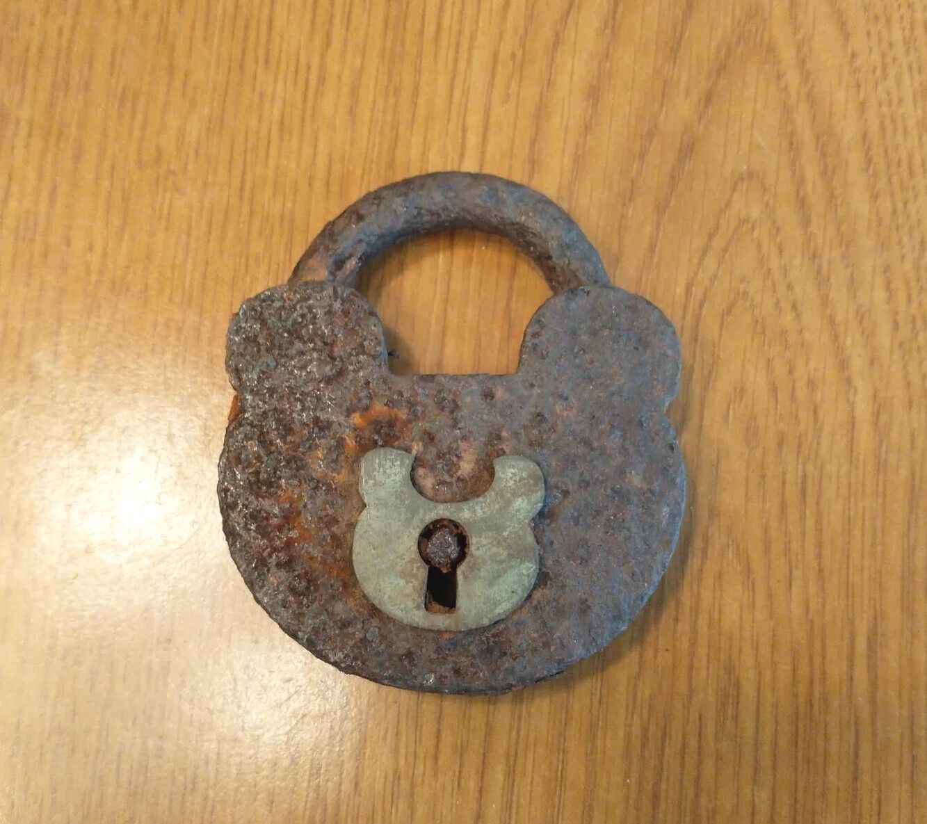 Rare Antique Metal PadLock w Brass Plate Found While Metal Detecting OLD Rusted