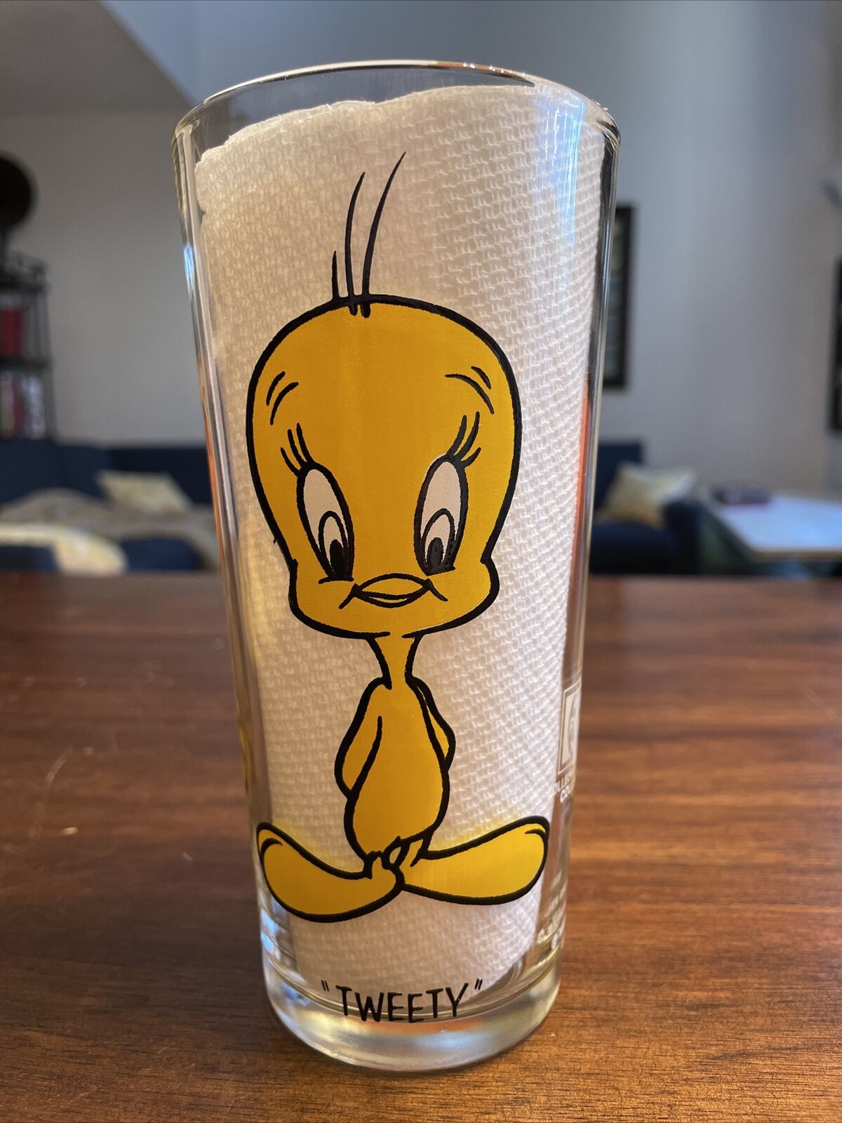 Vintage Tweety Drinking Glass 1973 Warner Bros Looney Tunes Pepsi 