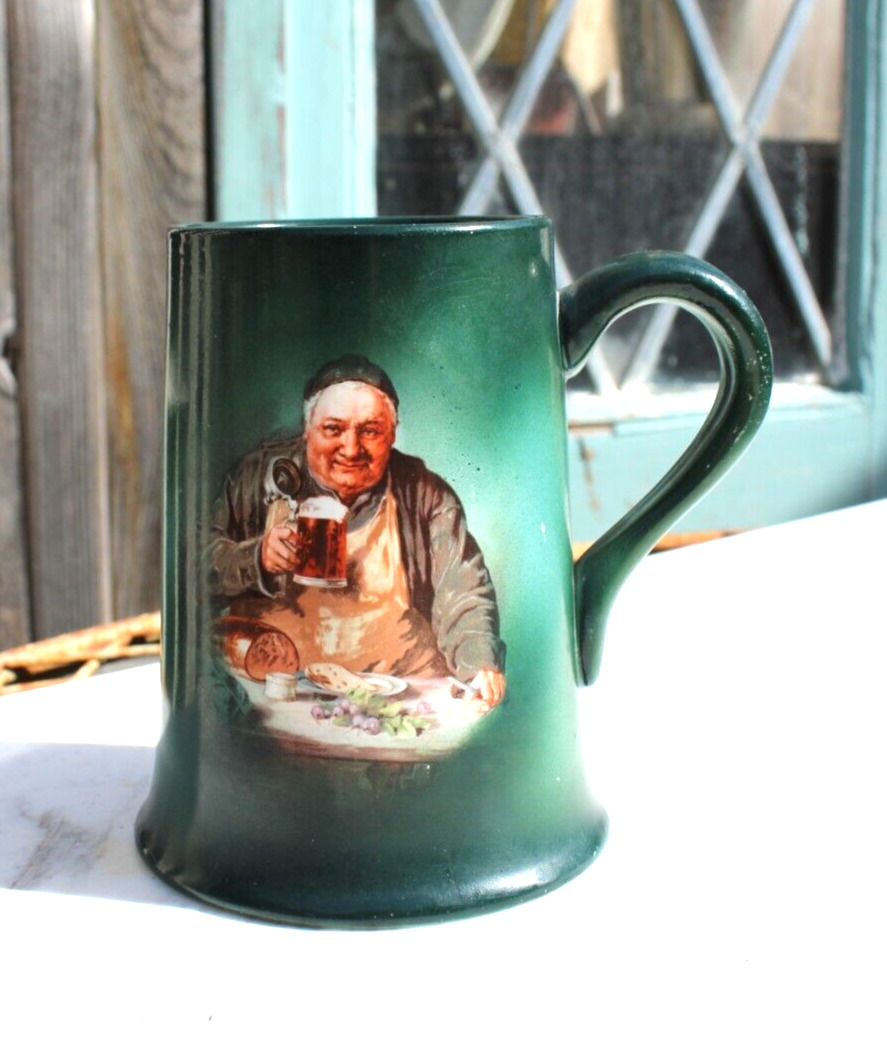 1904 Early Beer Stein Mug Monk Drinking made by the W.H. Tatler Co.