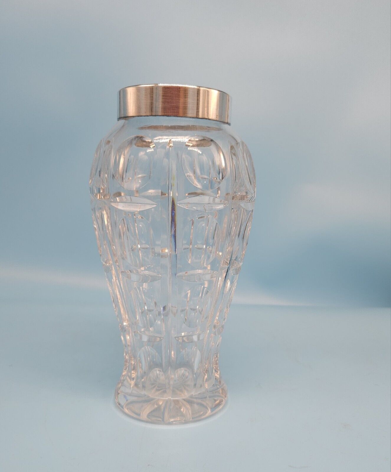 1960 Bohemian cut crystal cocktail shaker by Masini Italy Vintage