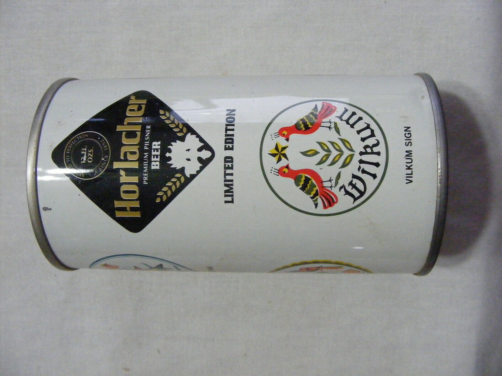 Vintage Steel Horlacher Limited Edition Pop Top Pull Tab Beer Can   AK-AI