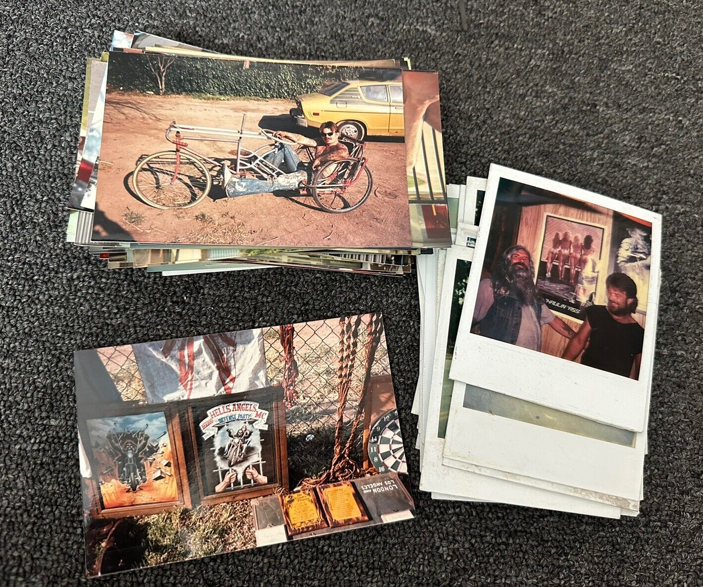 1980s outlaw biker mc lot Snapshot 74+ photos Polaroid chopper bike ha rare club