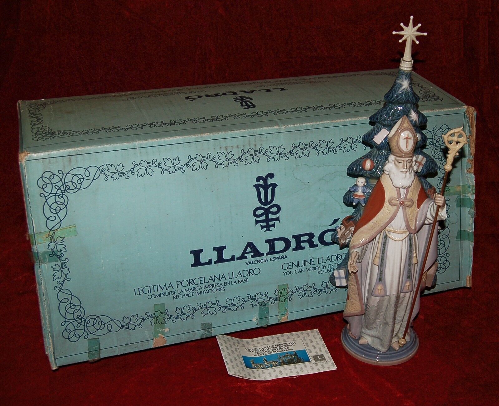 LLADRO Porcelain SAINT NICHOLAS #5427 In Original Box 1980's Made in Spain