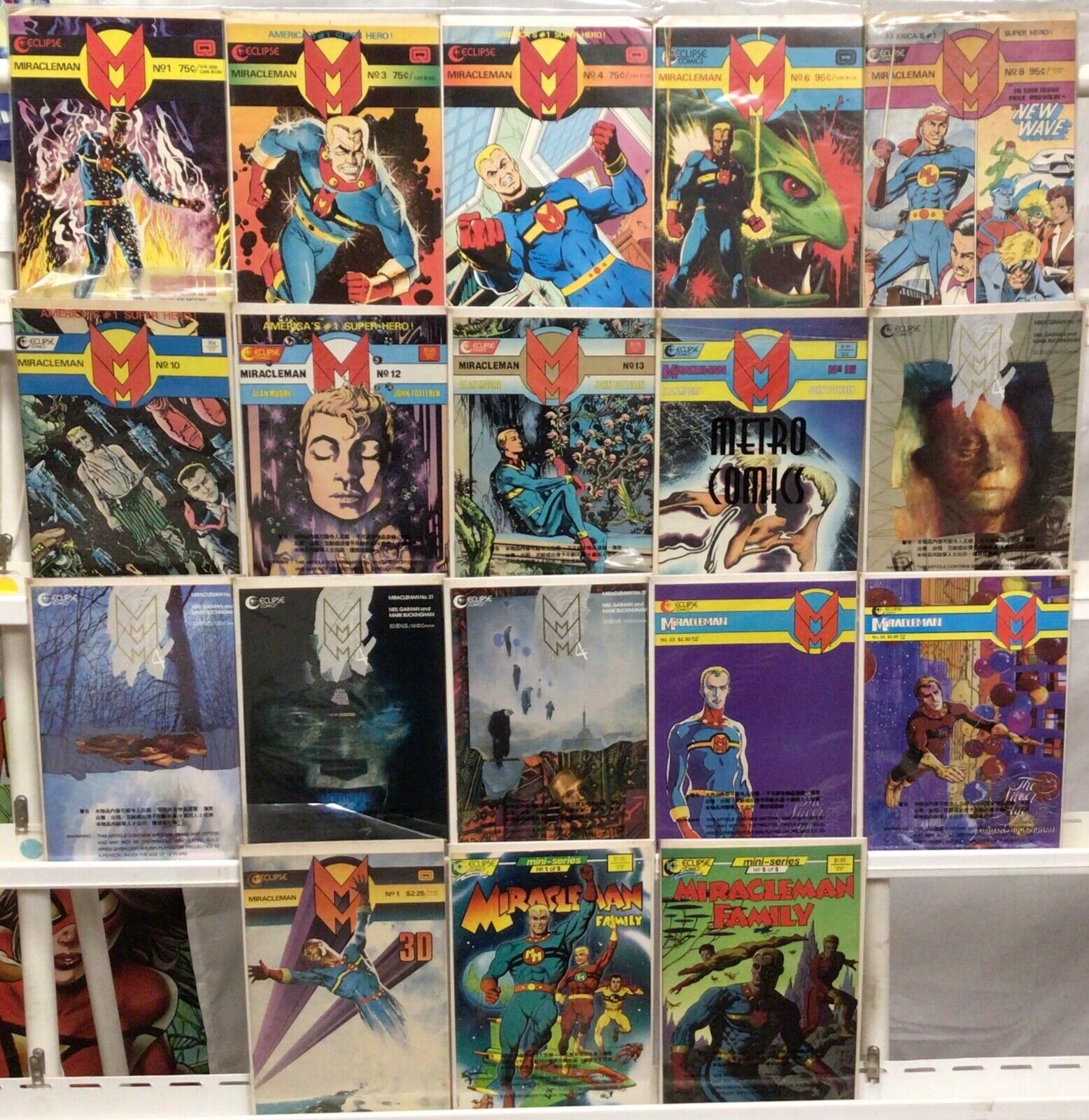 Eclipse Comics Miracleman Run Lot 1-24 Missing 14,15,17,18 Plus 3-D, Mini-Series