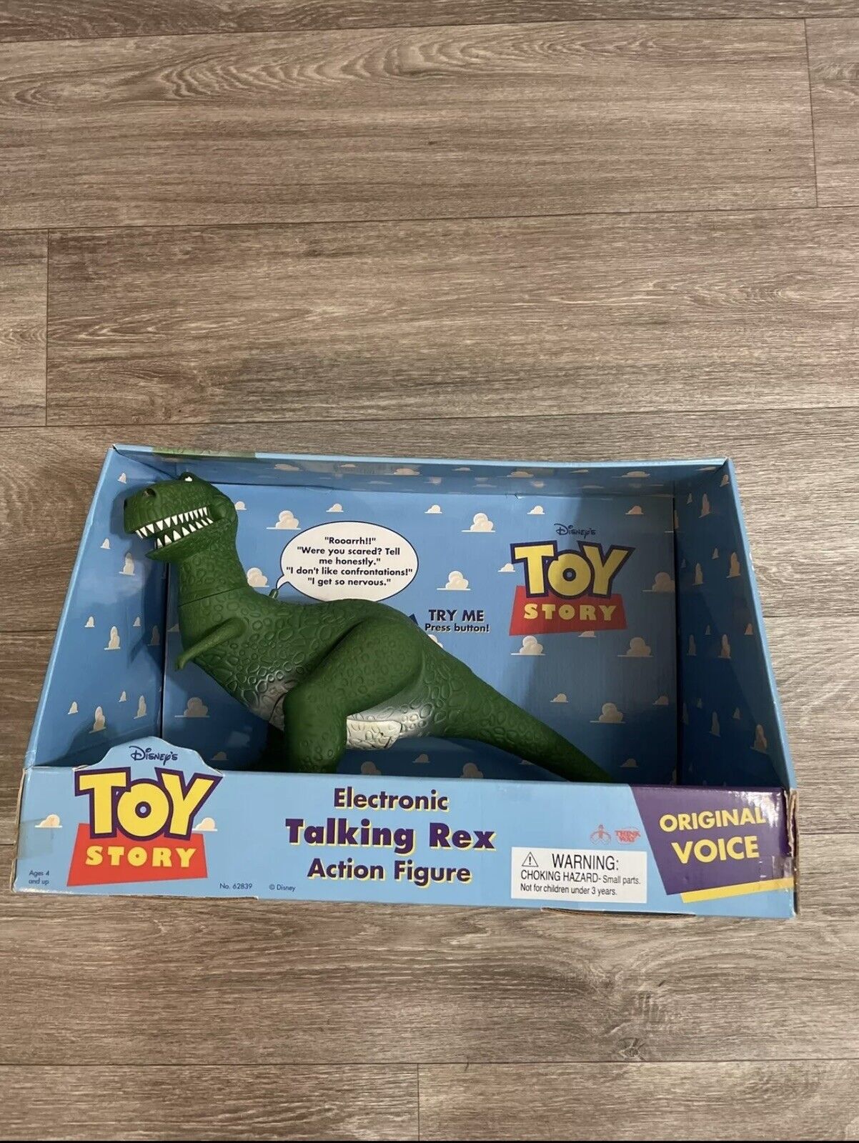 THINK WAY~1995~Disney's TOY STORY TALKING REX Electronic Toy in ORIGINAL PACKAGE