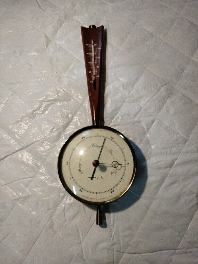 Vintage 1950\'s Air guide Thermometer/ Barometer Working 16\