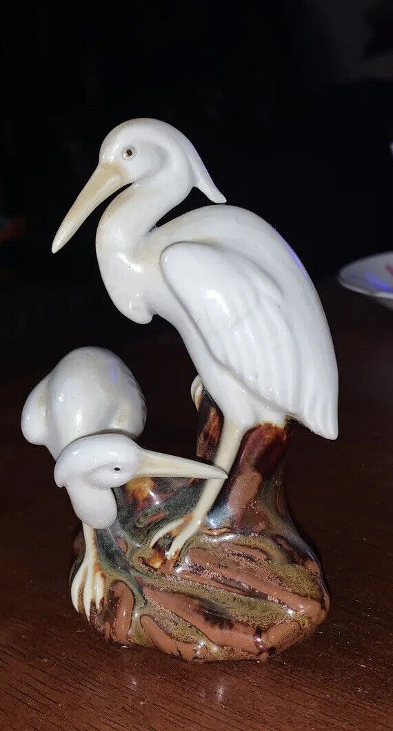 Egret Porcelain Figurine Rare Marked Collectors Item Preowned Very Small