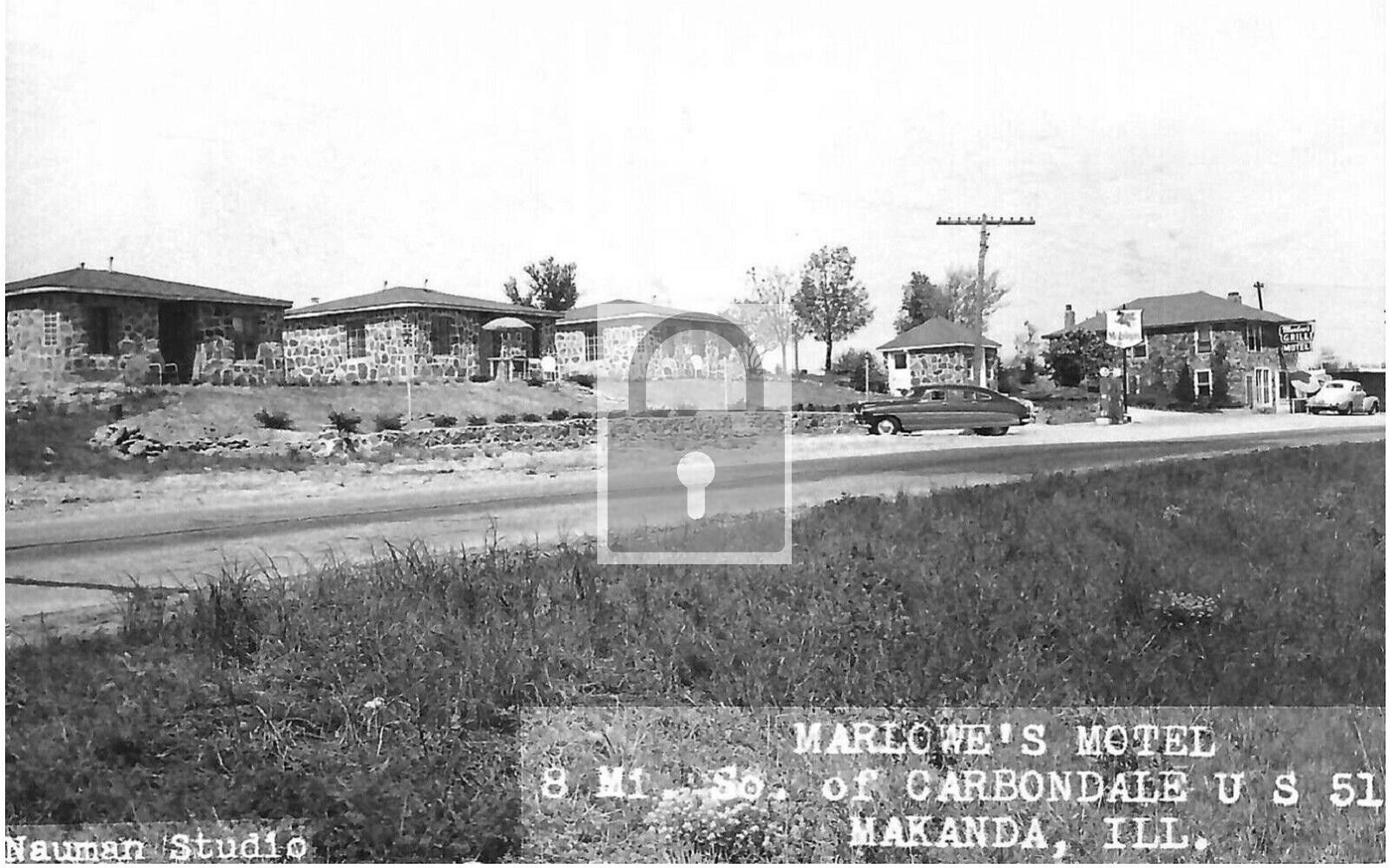 Marlowes Motel Makanda Illinois IL Reprint Postcard