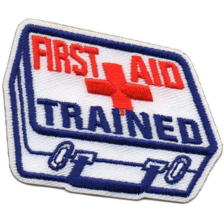 Boy Girl Cub FIRST AID TRAINED  class training Fun Patches Badges GUIDE SCOUT