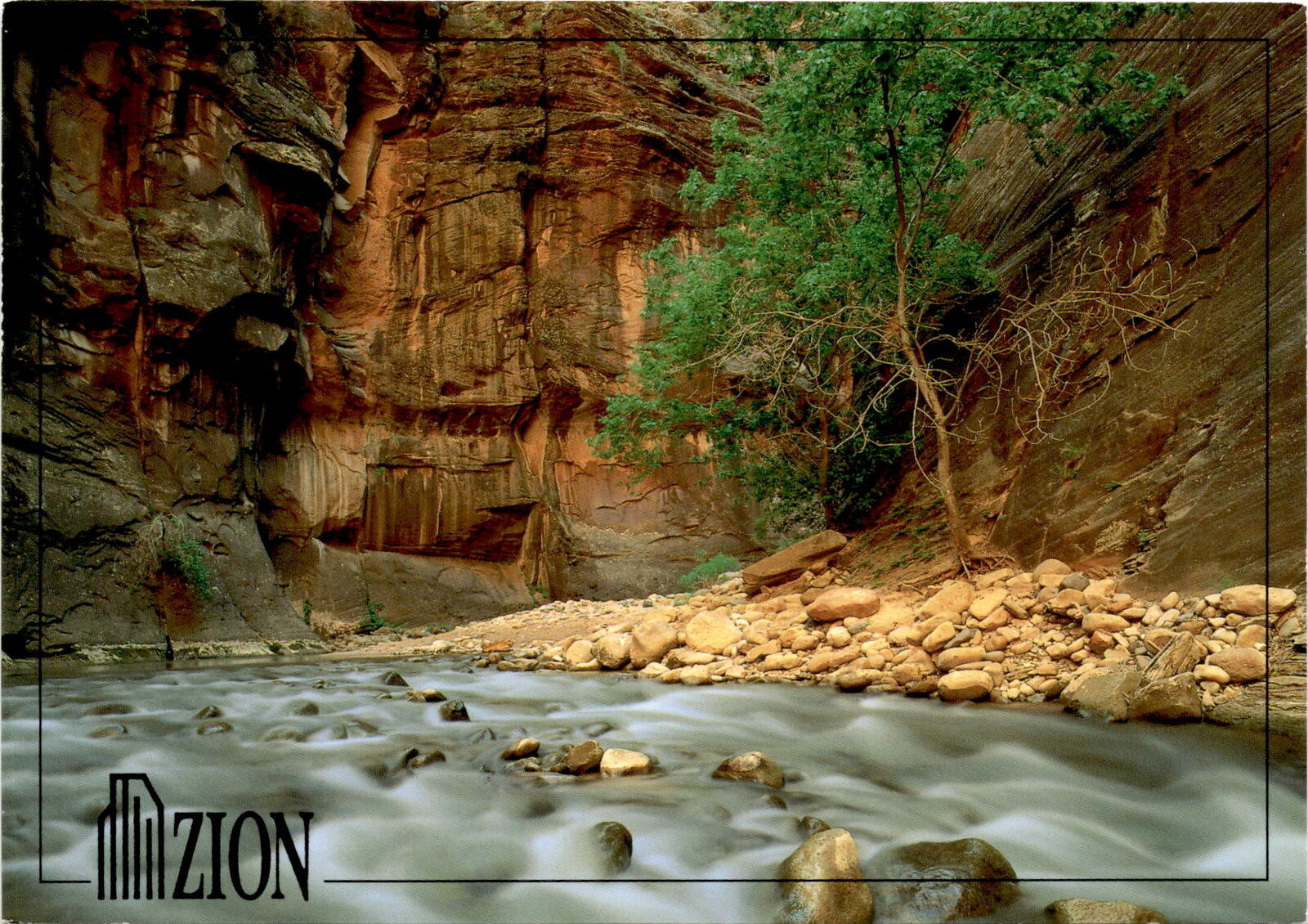 Zion National Park, Virgin River Narrows, George Huey, Spring Postcard