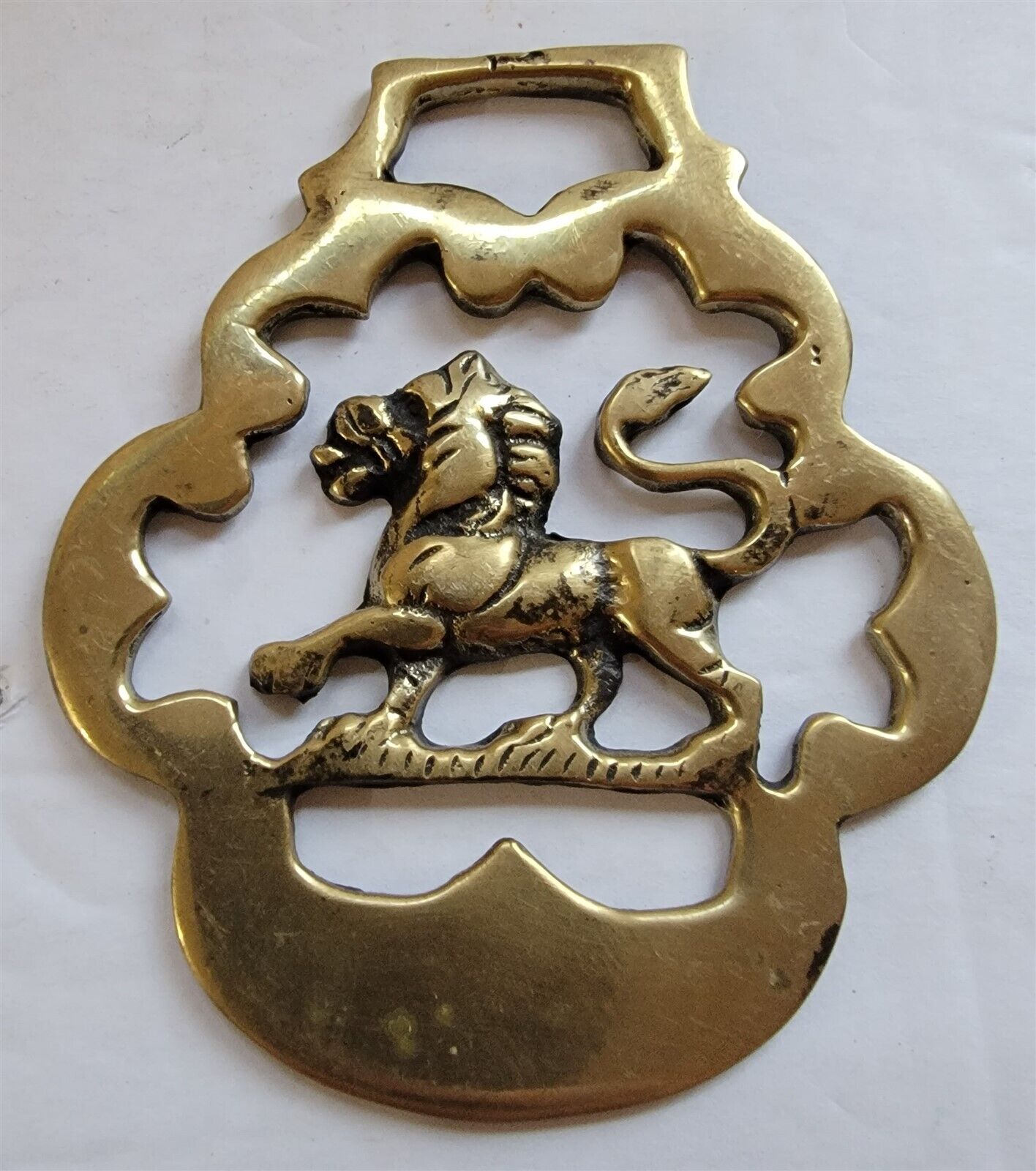 Vintage Polished Brass Horse Show Parade Medallion