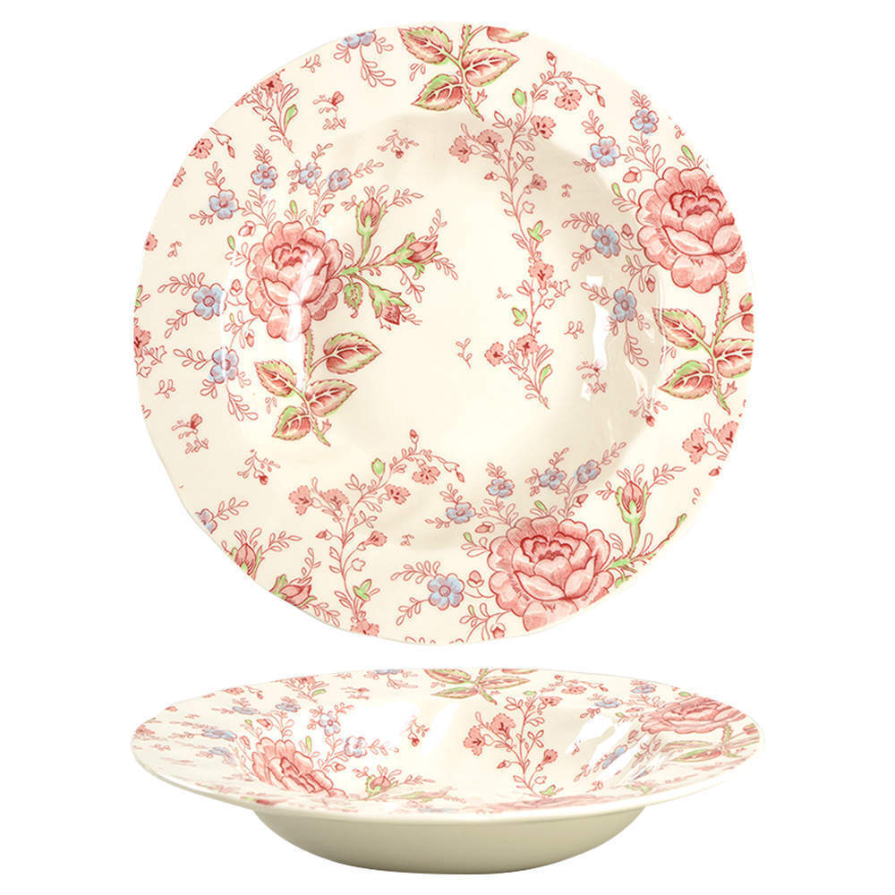 Johnson Brothers Rose Chintz Pink  Rimmed Soup Bowl 7661144