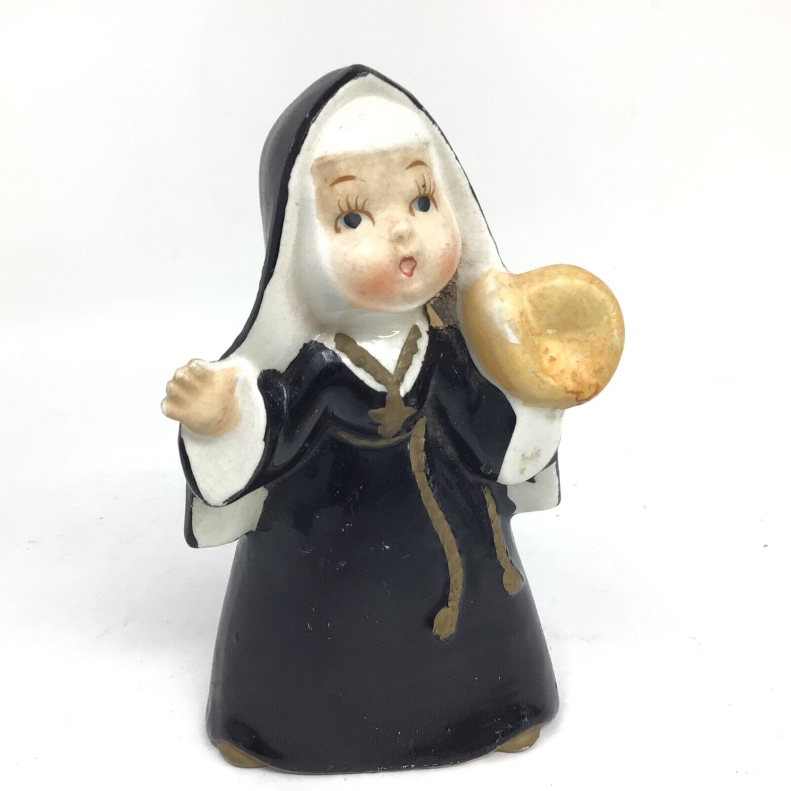 Ceramic Nun Figurine Japan Vintage 5\