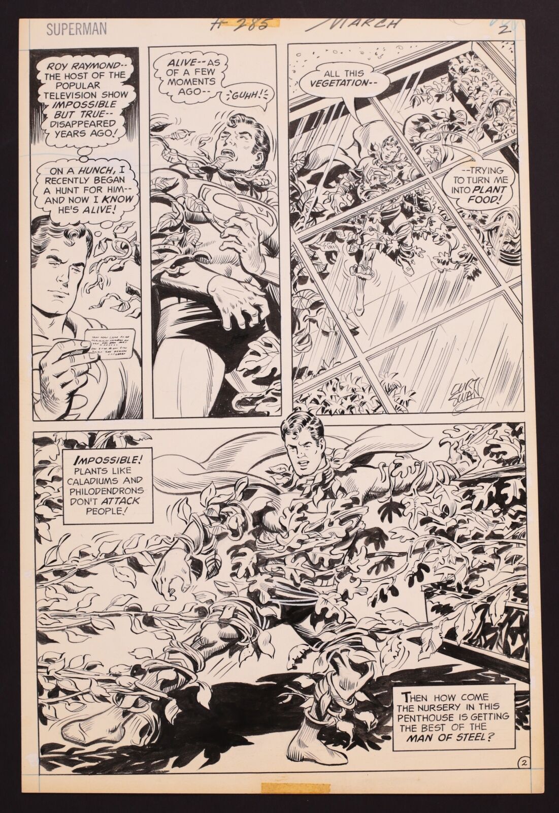 Original Art from Superman #285 (1975) Pg 2 by Curt Swan & Tex Blaisdell