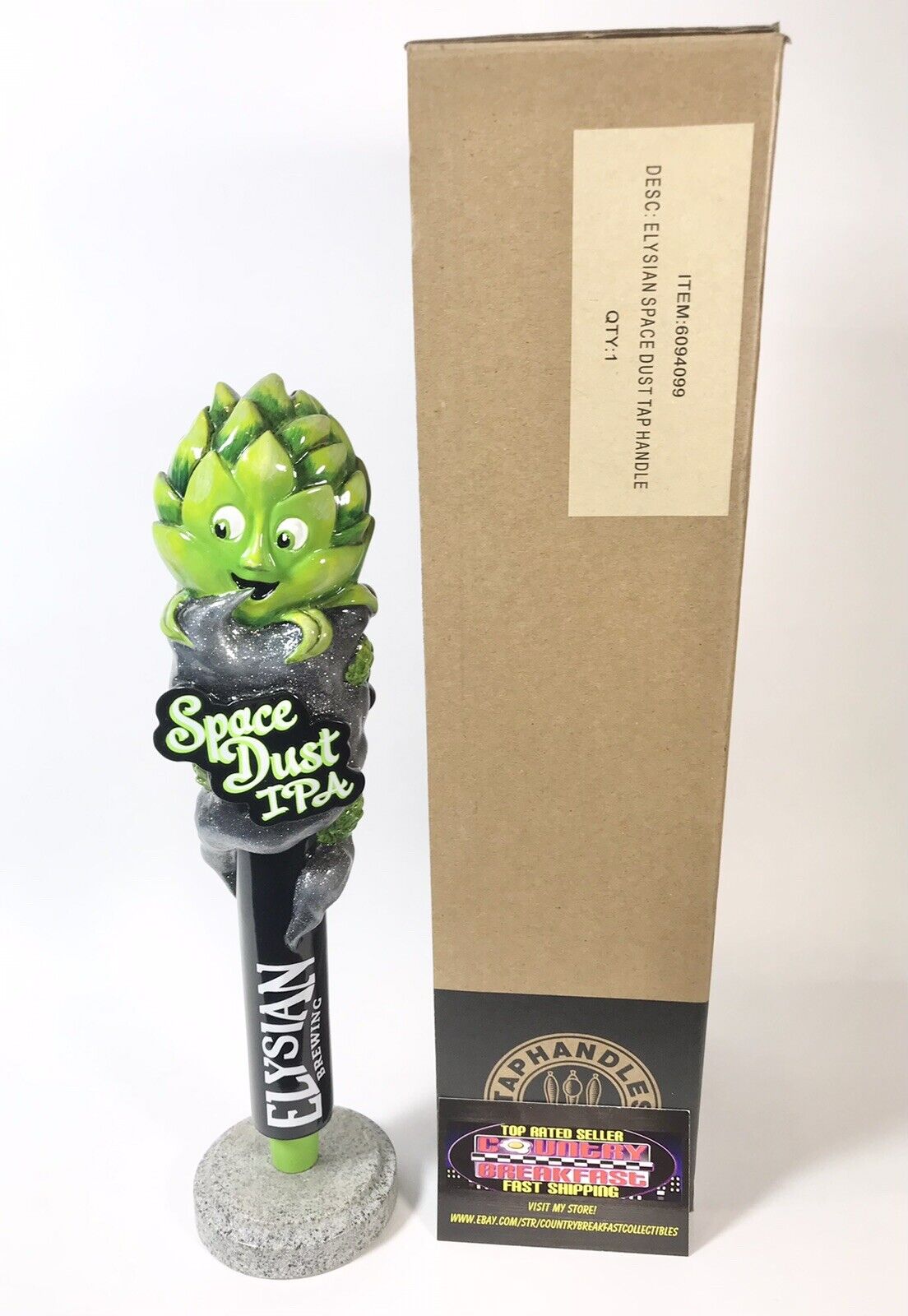 Elysian Brewing Space Dust IPA Beer Tap Handle 11” Tall - Brand New In Box