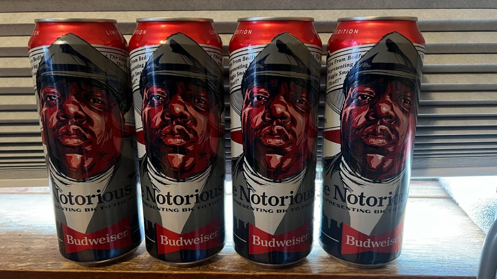Limited Edition Budweiser Notorious Biggie Smalls BIG 4 PACK \