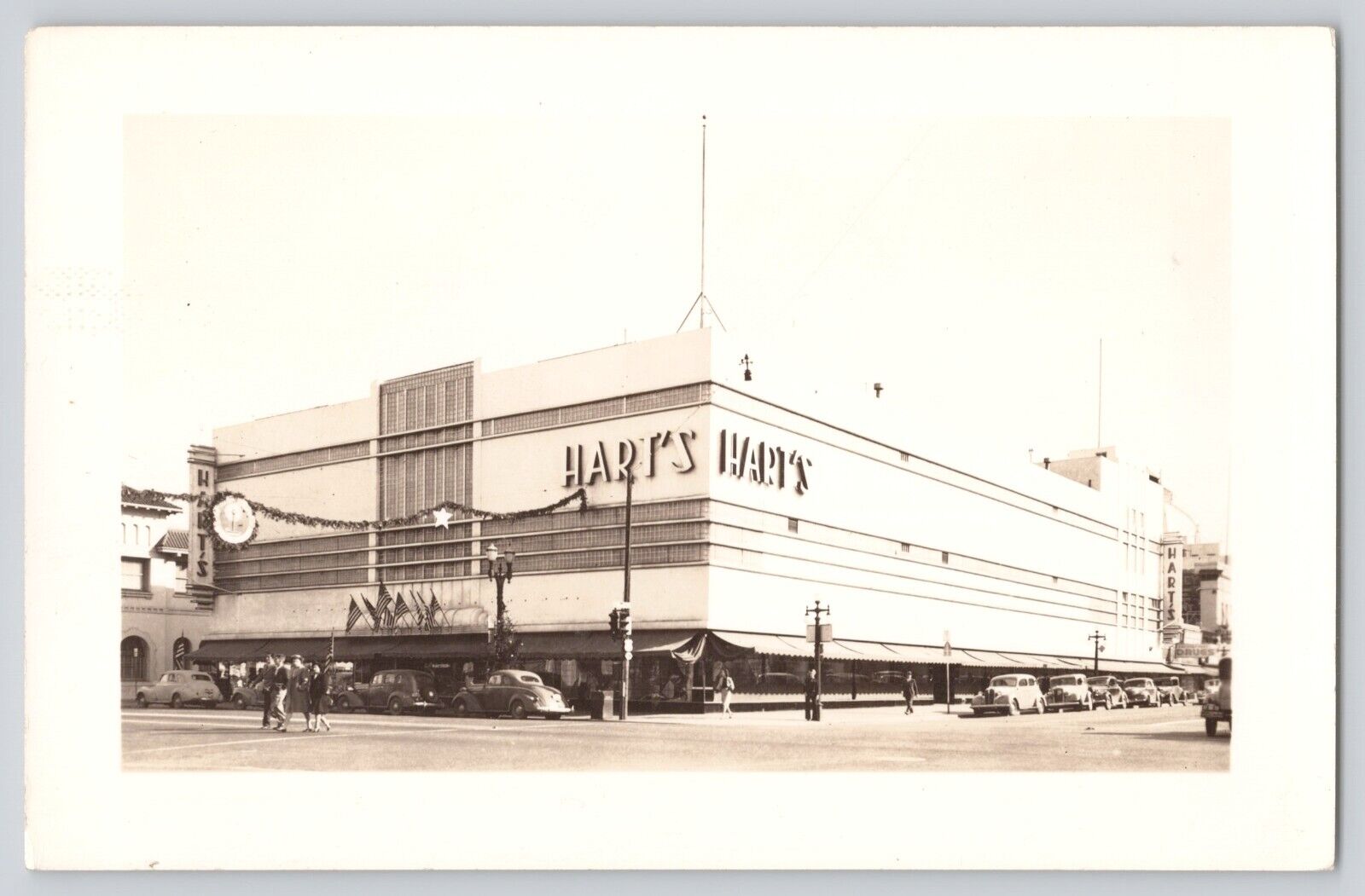 Postcard RPPC Photo California San Jose Hart's Department Store Signed By Owner