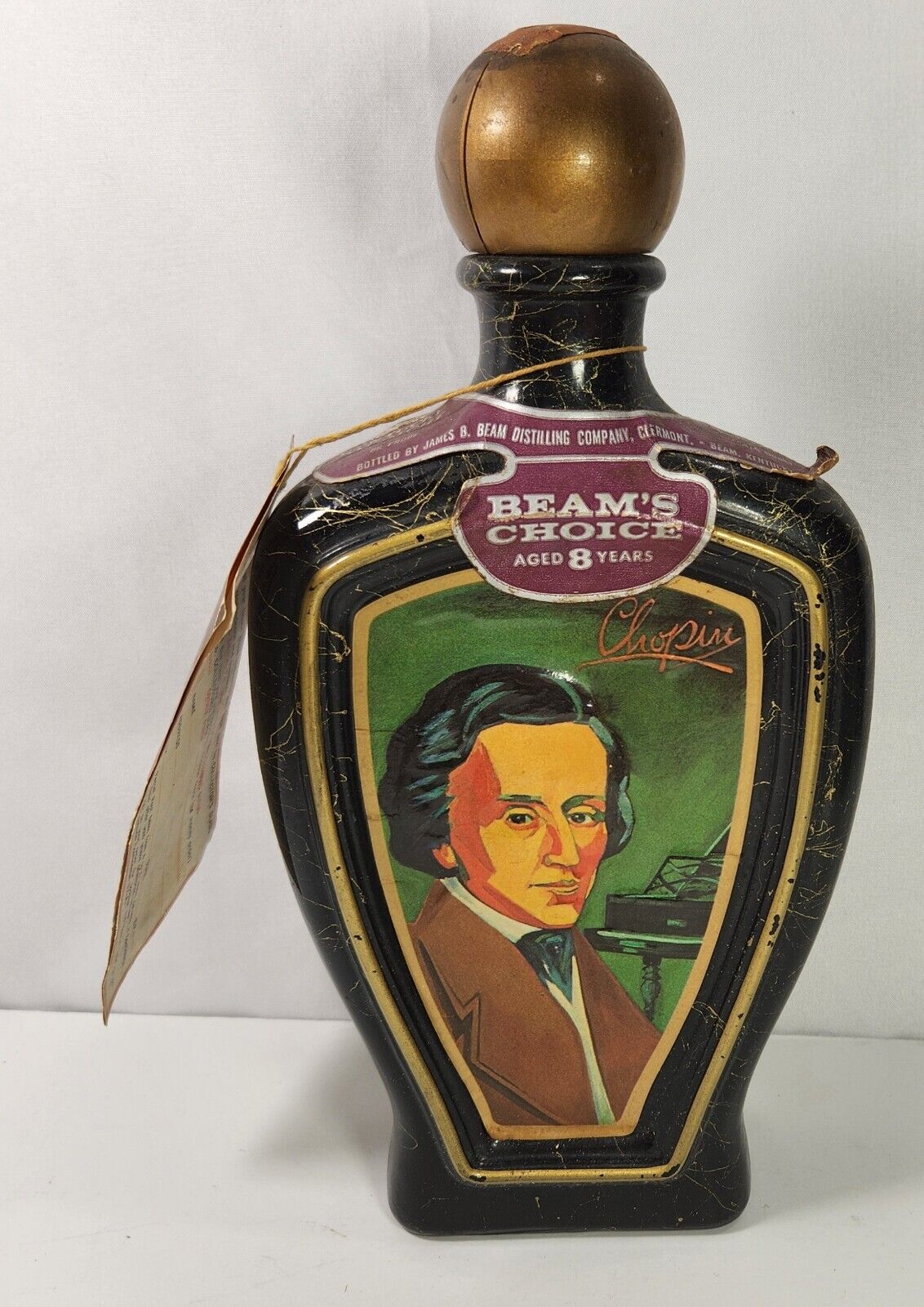 Jim Beam\'s Choice Whisky Decanter Frederic Chopin Edward H Weiss Empty Bottle