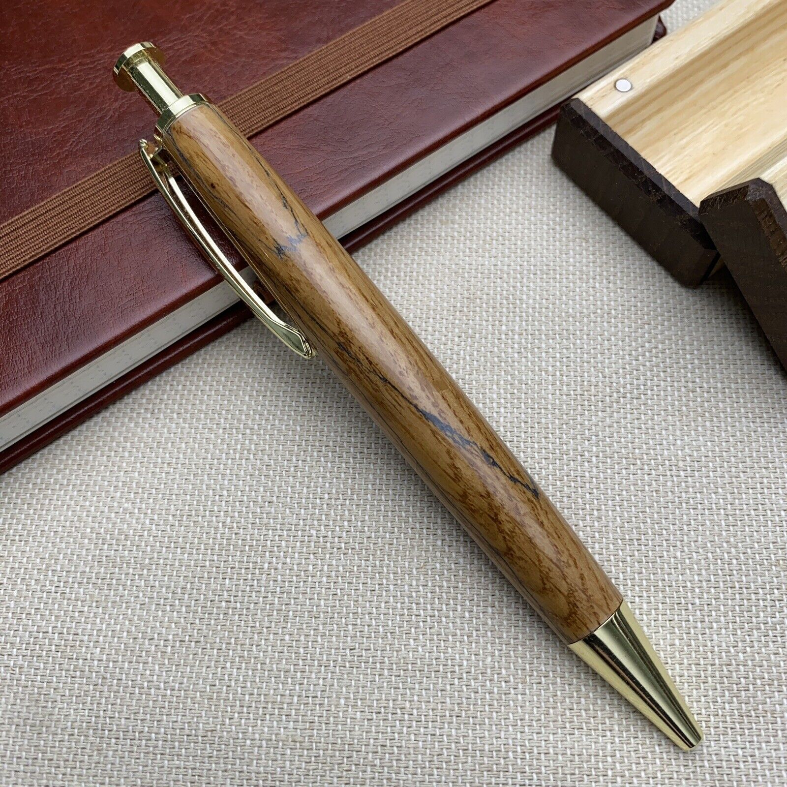 Handmade Wooden Pen Made Of Oak + Handmade Wooden Box