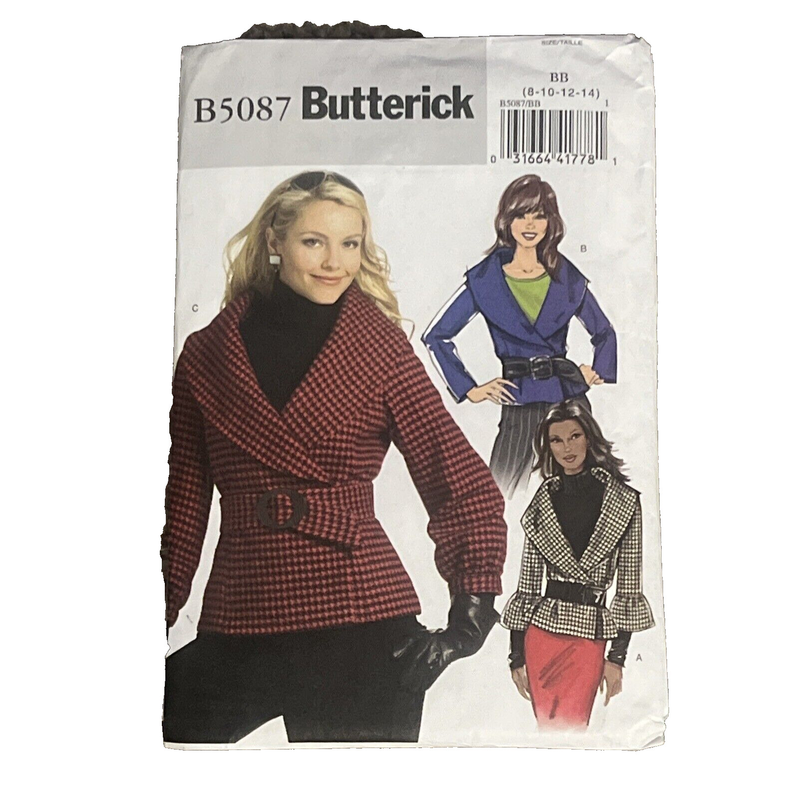 Butterick  Misses' Jacket Pattern B5087 Size 8-14 UNCUT