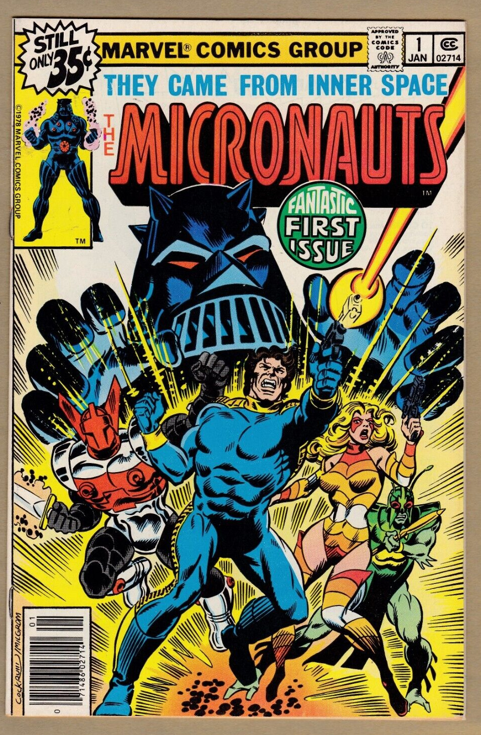 Micronauts #1 (Jan 1979) - 1st Baron Karza, Cockrum cover, Golden art