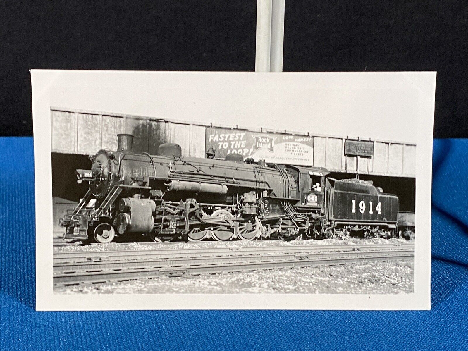 Chicago & Eastern Illinois Railroad Steam Locomotive 1914 Vintage Photo C&EI