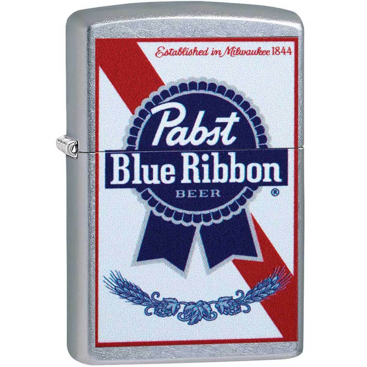 Zippo Windproof Lighter Pabst Blue Ribbon Street Chrome Finish Refillable 49078