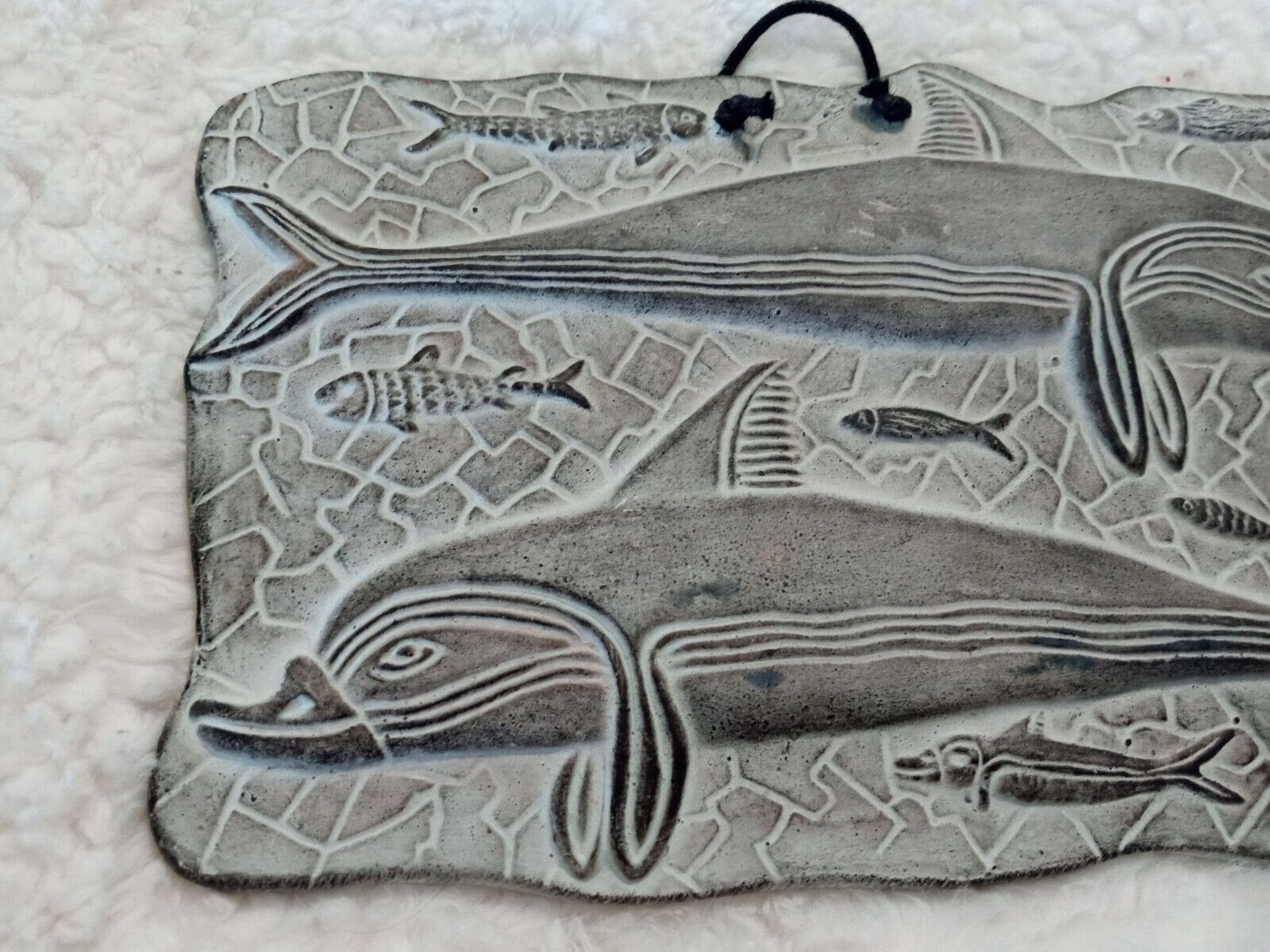 Vintage Kreta Wall Plaque Fish Themed Greek Art