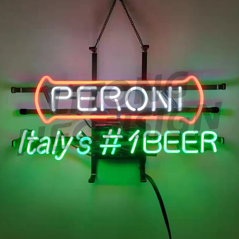 Peroni Italy #1 Beer Neon Sign 19x12 Beer Bar Pub Wall Window Decor