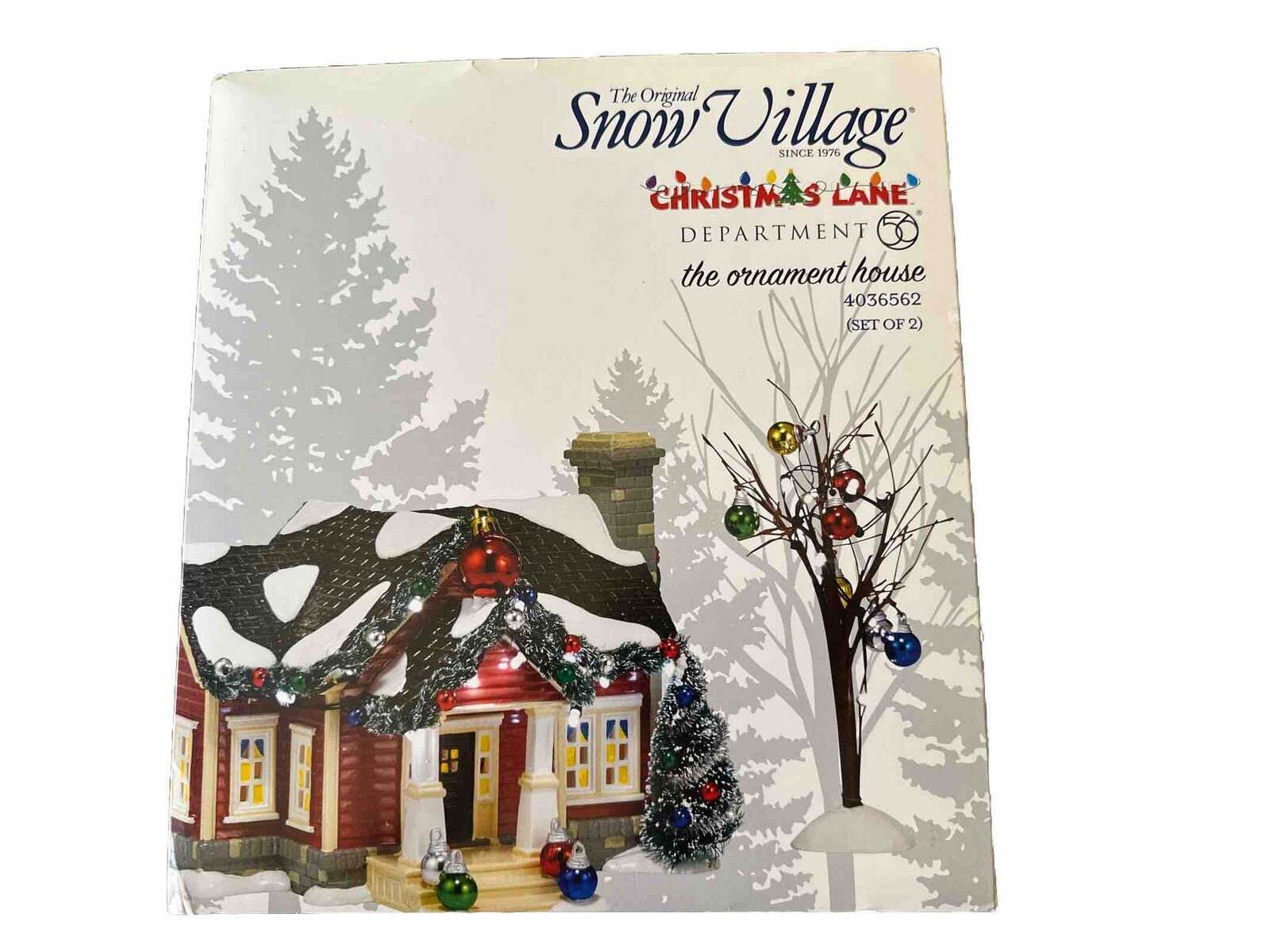 Department 56 Snow Village CHRISTMAS LANE THE ORNAMENT HOUSE #4036562 READ DESC.
