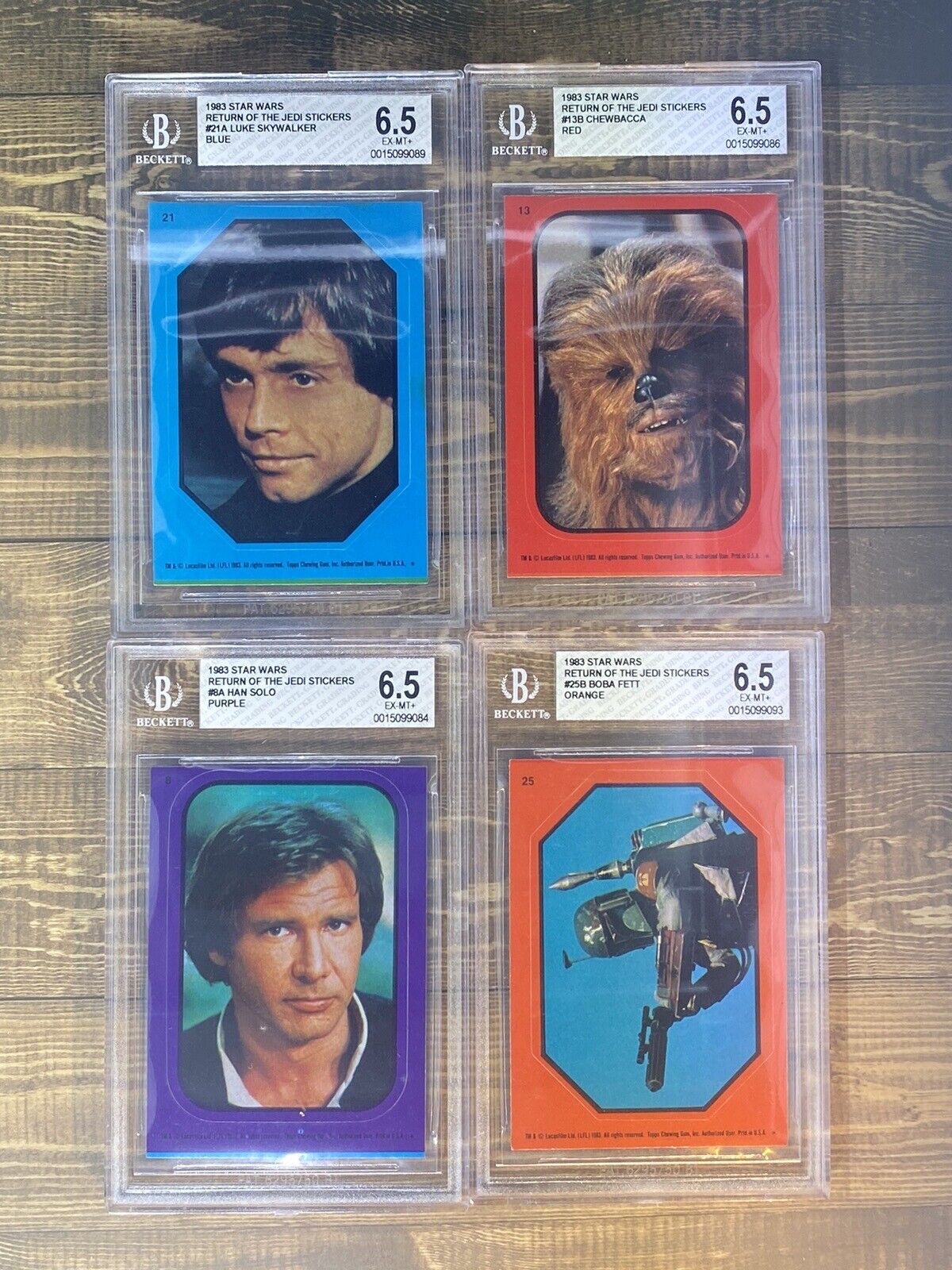 1983 Star Wars Return Of The Jedi Stickers Graded BGS 6.5 Lot