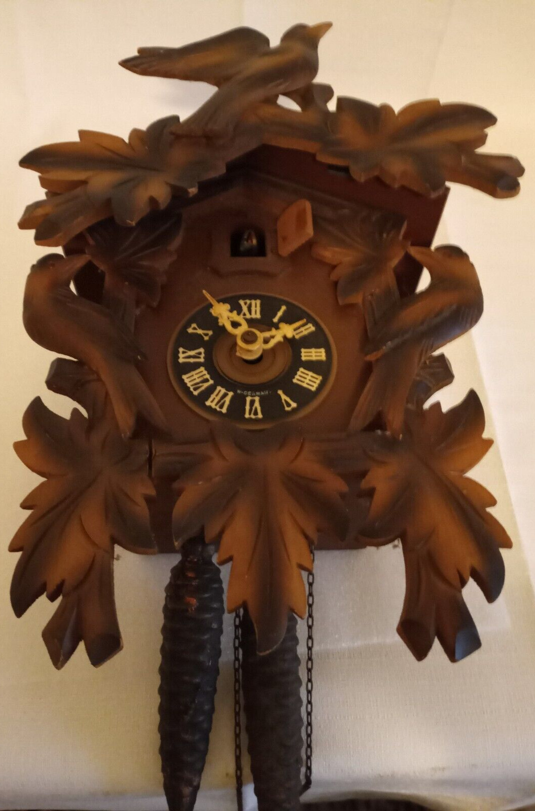 VINTAGE Black Forest Cuckoo Clock - WEST GERMANY CUCKOO CLOCK MFG. CO.  INC.
