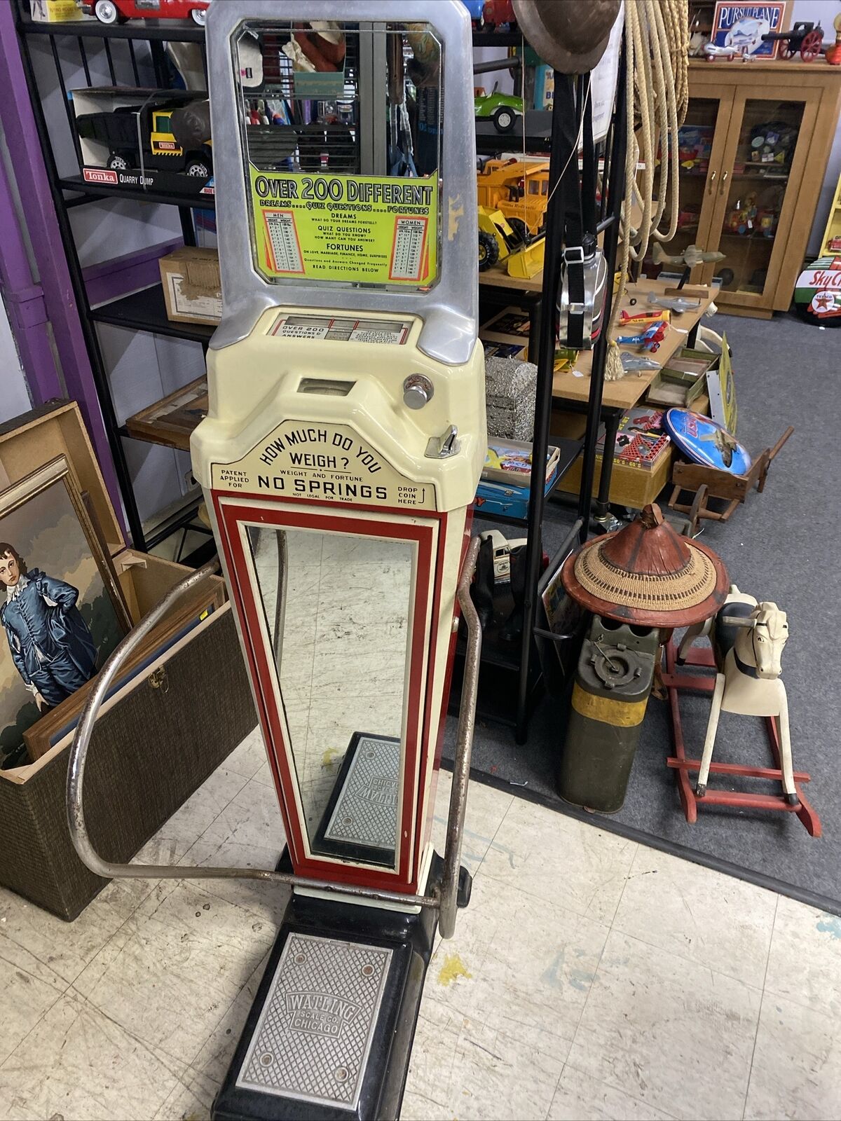 Vintage Watling Chicago Co Scale and Fortune Telling Machine Excellent Working