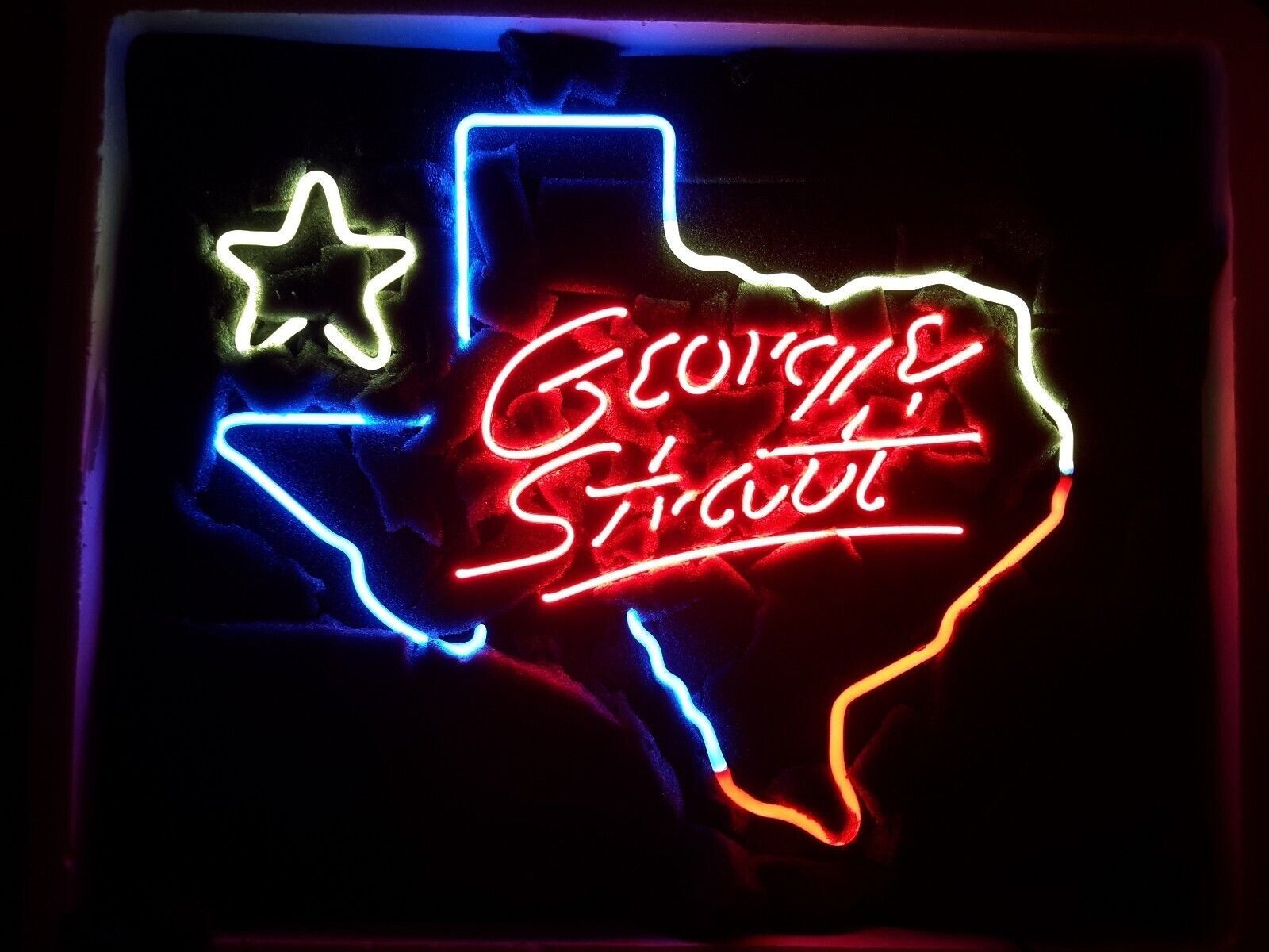 New George Strait Texas State Real glass Neon Sign 32\