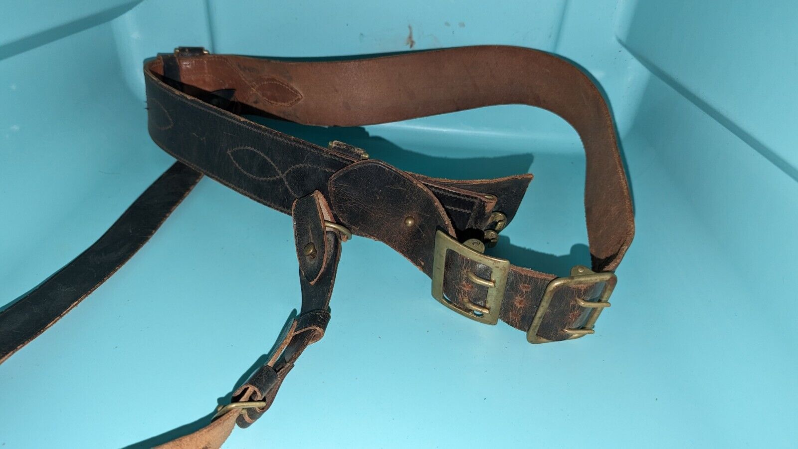 WW 1 Military Officers Leather Belt 
