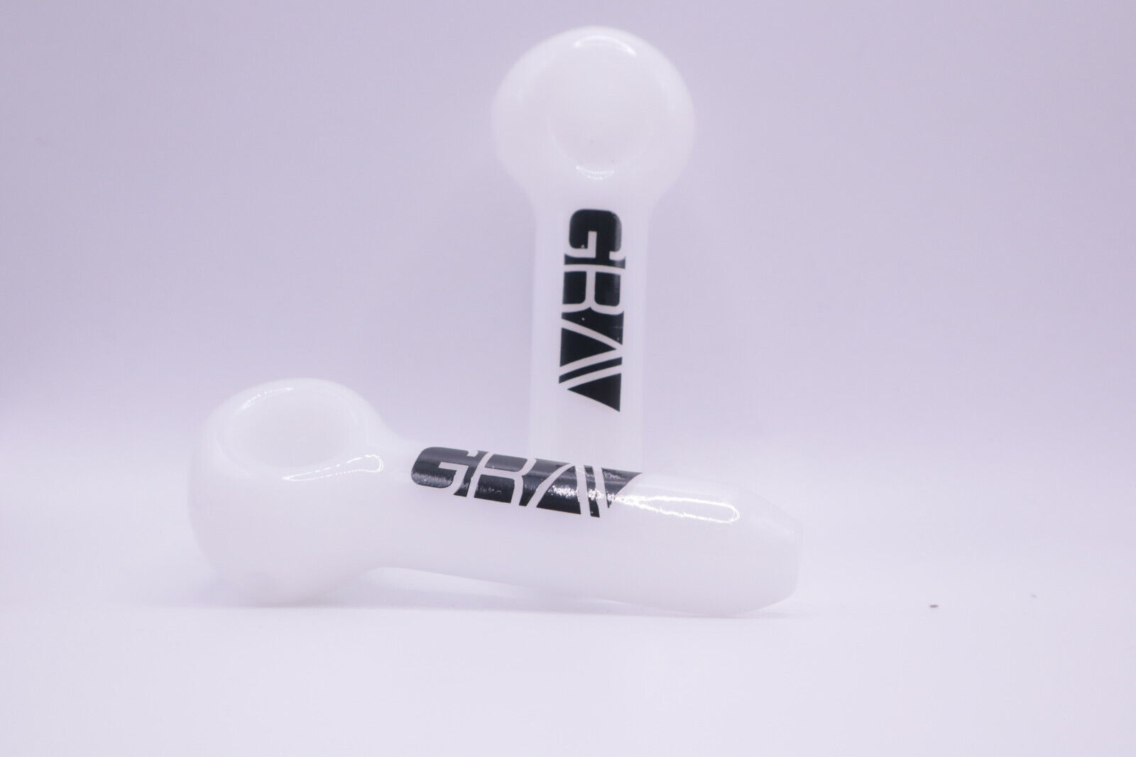 3 Inch GRAV Classic Spoon White Colored Glass Dry Pipe