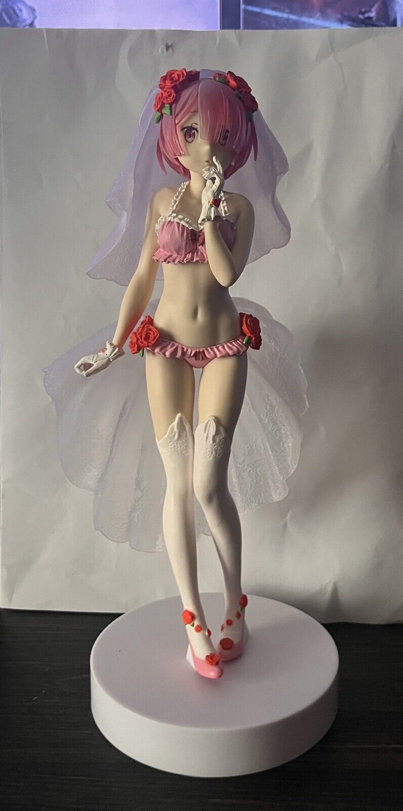 Re:Life in a different world from zero Ram Wedding Ver PVC Figure Toy Model 22cm