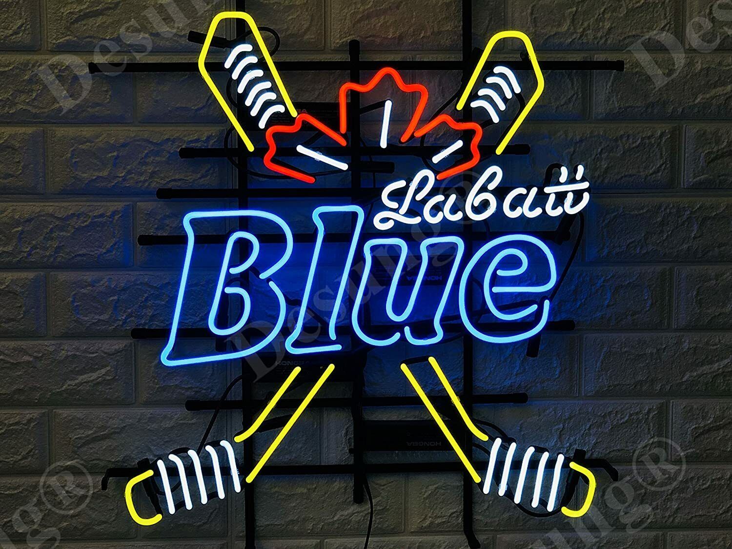 New Labatt Blue Hockey Sticks Lamp Neon Light Sign 24\