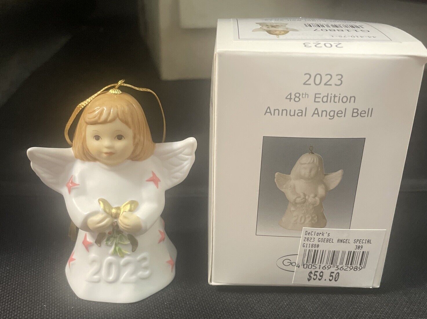 GOEBEL,  2023 ANNUAL ANGEL BELL, 48TH EDITION, PARTIALLY PAINTED, BRAND NEW, MIB