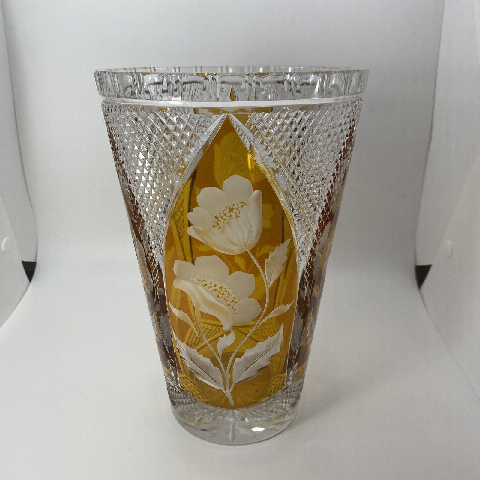 Vintage Bohemian lead crystal vase, ca.1930#281
