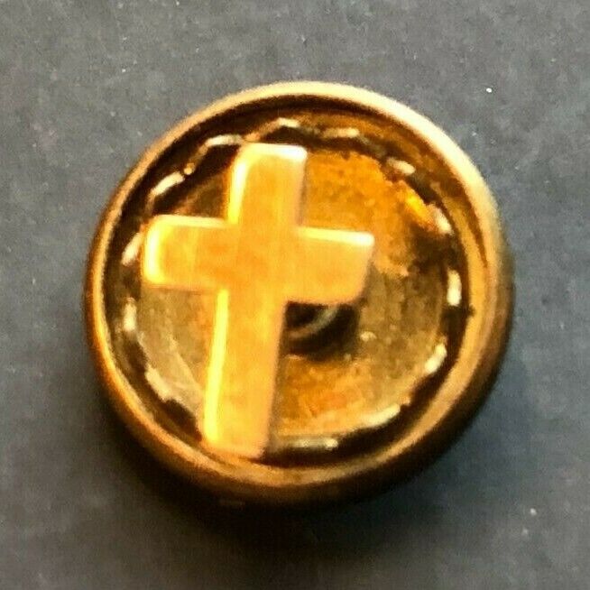 Vintage Miniature Cross Pin Lapel .25\