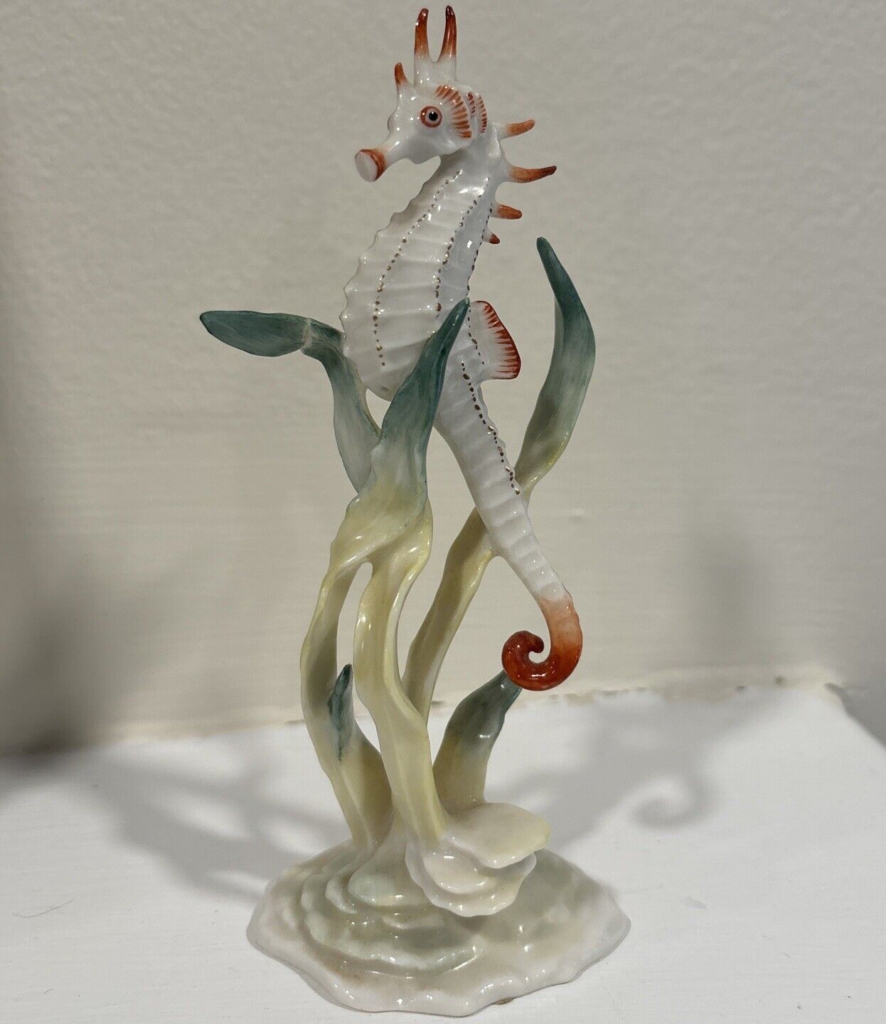 Vintage Hutschenreuther Porcelain Seahorse Figurine 4.75\