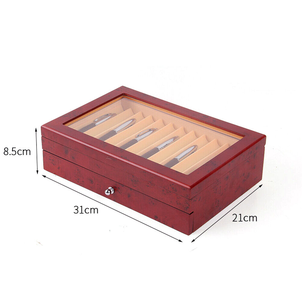 23 Slots Fountain Pen Display Case Wooden Pen Storage Organizer Box Collector