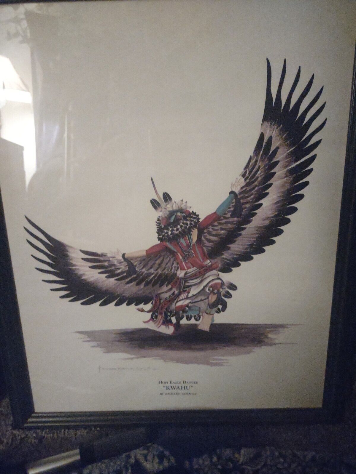 Hopi Eagle Dancer ( KWAHU) Signed Richard Gorman