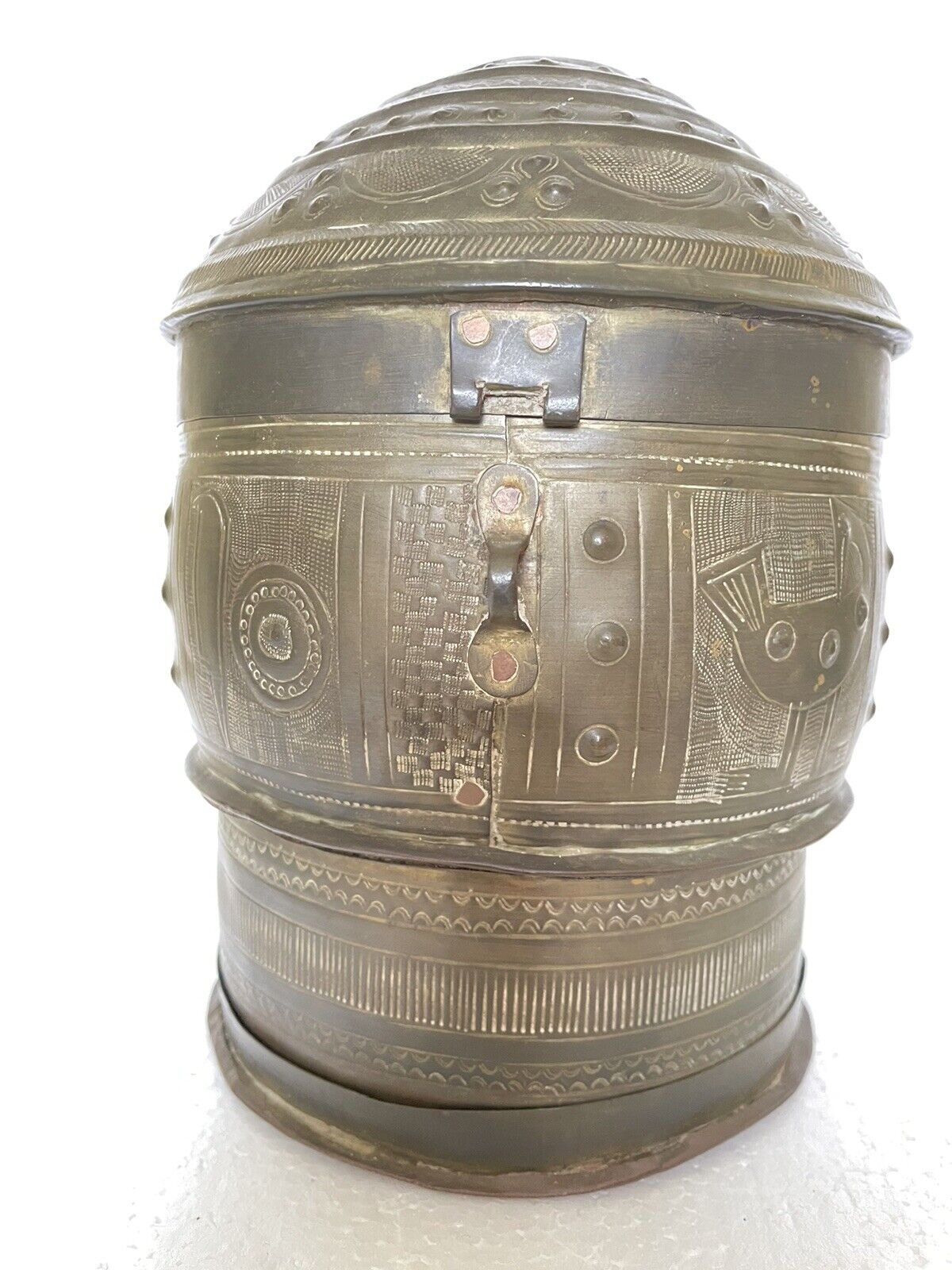 Vintage African Ashanti Bronze Vessel Urn
