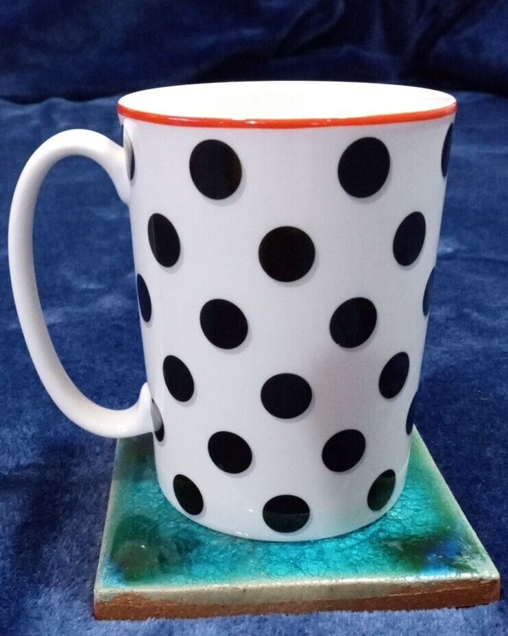 Kate Spade Coffee Mug by Lenox - Things We Love - Black/White Polka Dot