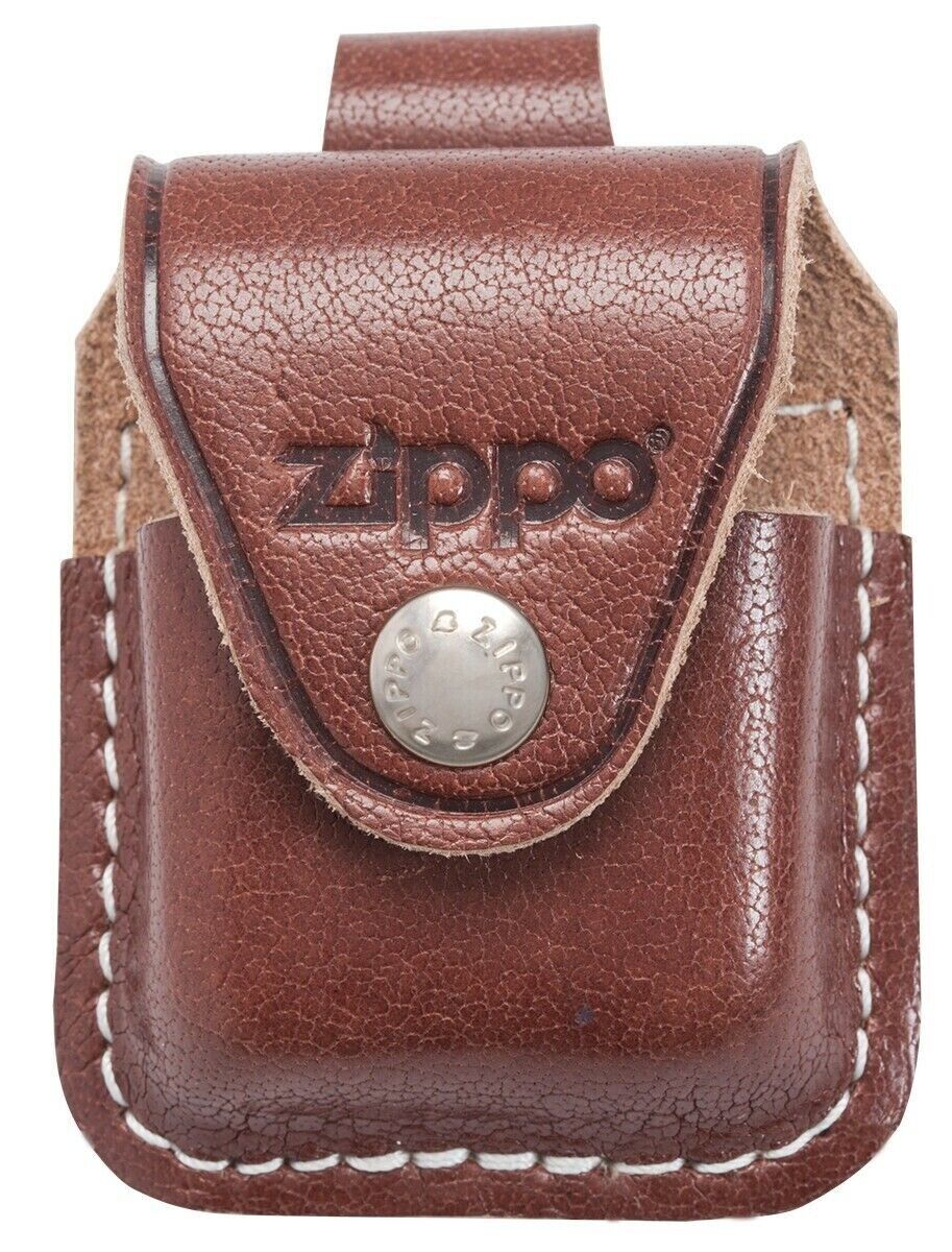 Zippo LPLB,  Brown Leather Lighter Loop Pouch, NEW