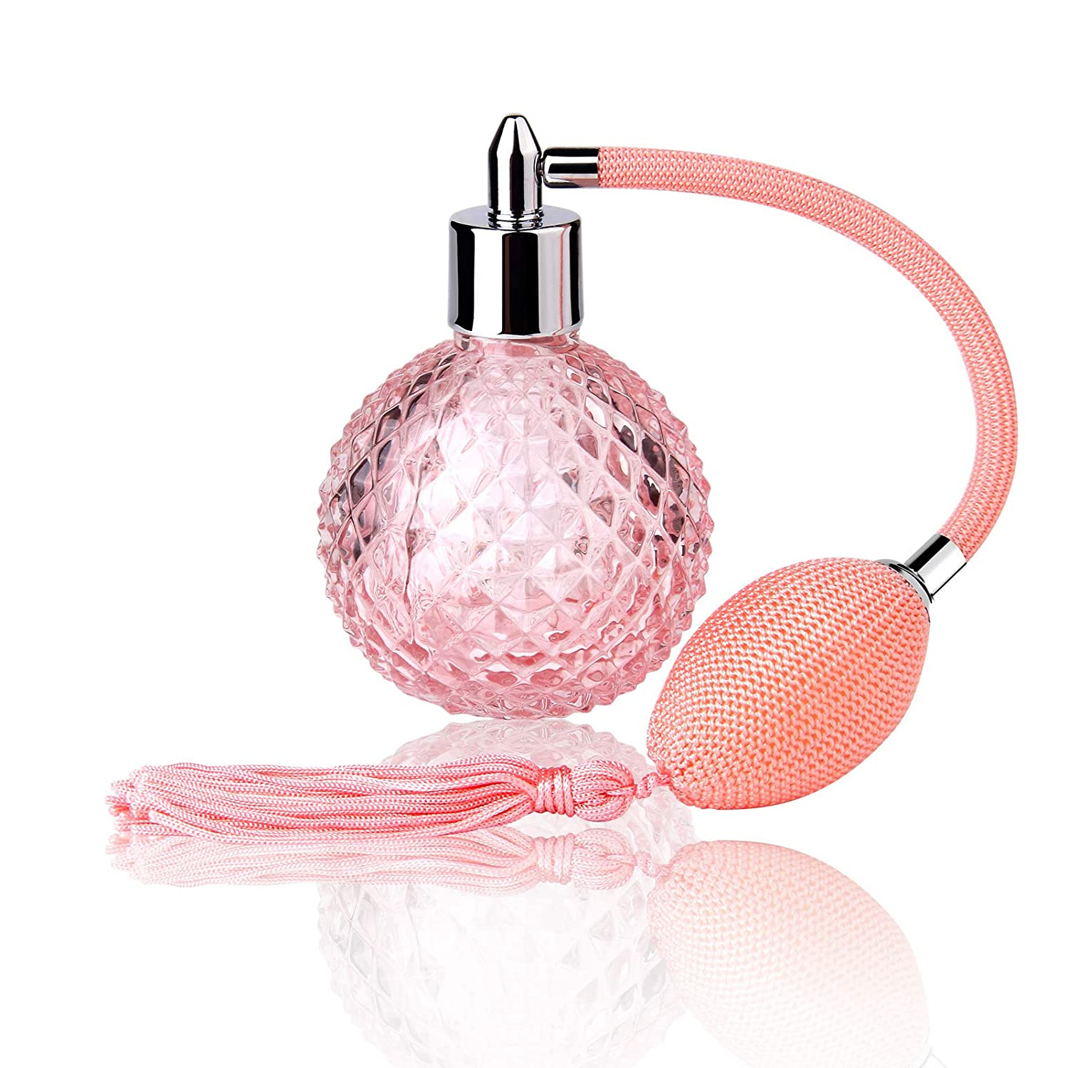 Vintage Perfume Spray Bottle 100Ml Pink Vintage Refillable Perfume Bottle with L