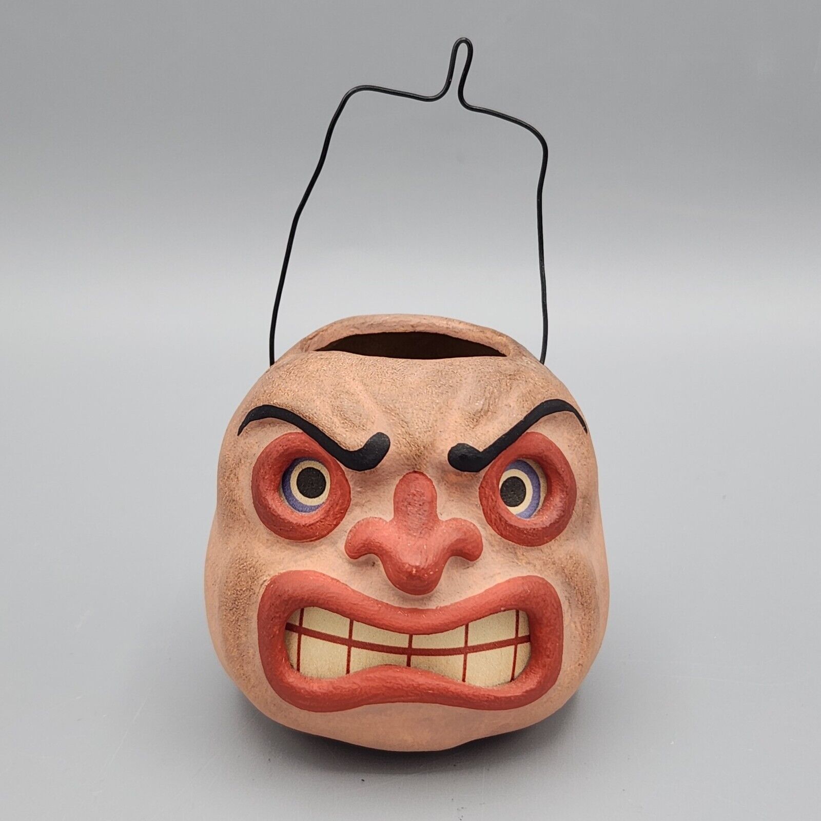 Rucus Studio Halloween Lantern Scott Smith Angry Pumpkin Vegetable Gourd Signed