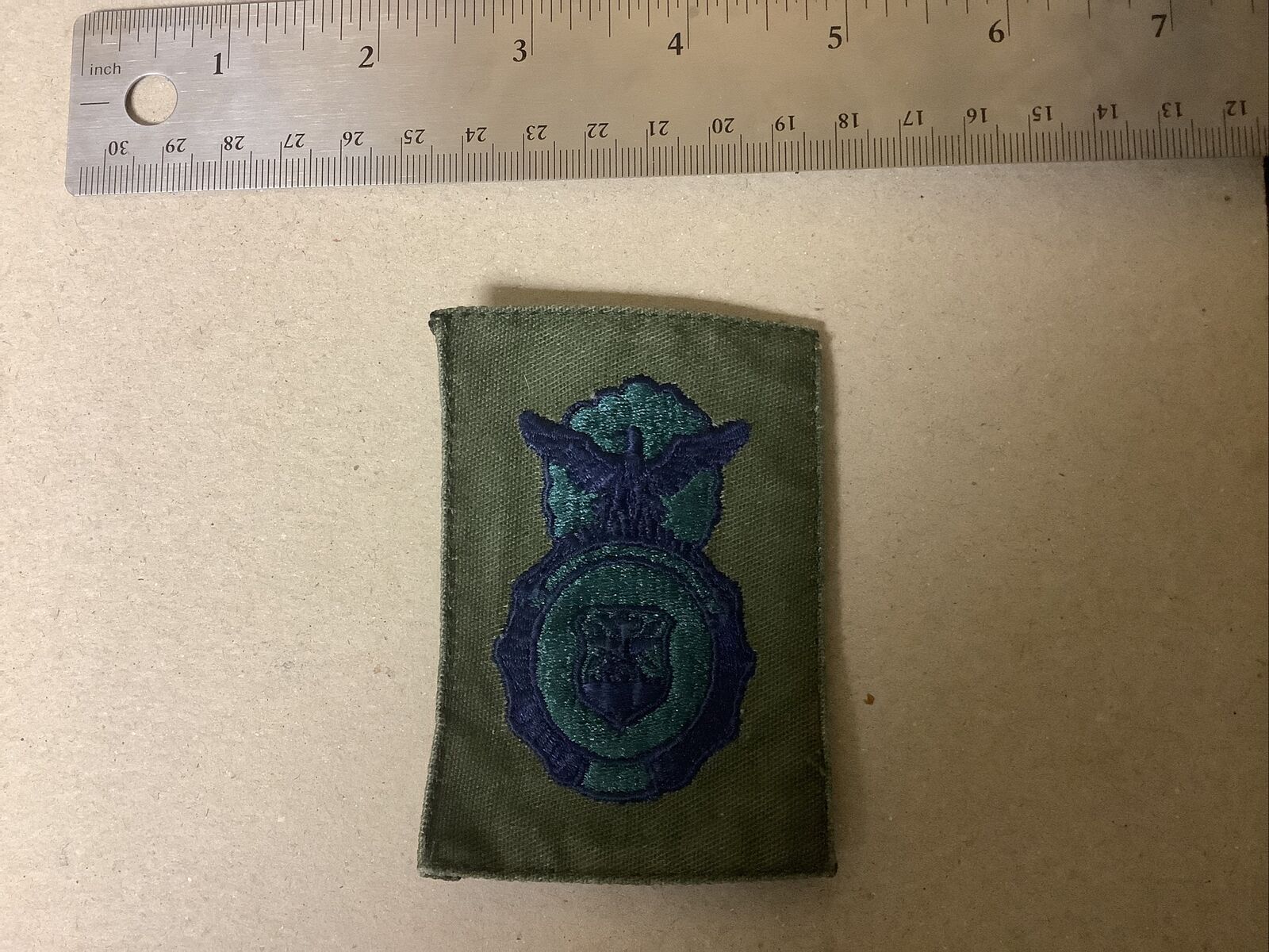 Patch USAF Security Police Badge ( Green / Fatigues Uniform) 1970/80s 